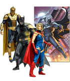 Batman & Supergirl & Dr Fate 3 Pack Figuras de Acción Dc Injustice 2 Mcfarlane Toys Gold Label