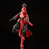 Elektra Natchios Daredevil Retro Figura De Acción Spiderman Classic Marvel Legends Hasbro 16 Cm