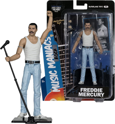 Freddie Mercury Figura de Acción Queen Music Maniacs Metal Mcfarlane Toys 16 Cm