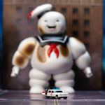 Stay Puft Marshmallow Man Figura & Nanoset Ghostbusters Cadillac Ecto 1 Jada Next Level Exclusive