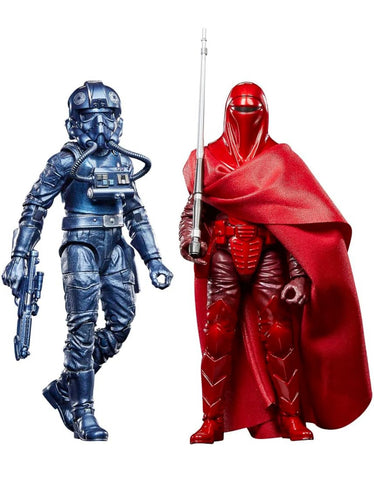 Pack Emperor’s Royal Guard & TIE Fighter Pilot Figuras De Acción Star Wars Return Of The Jedi Black Series Hasbro 16 Cm