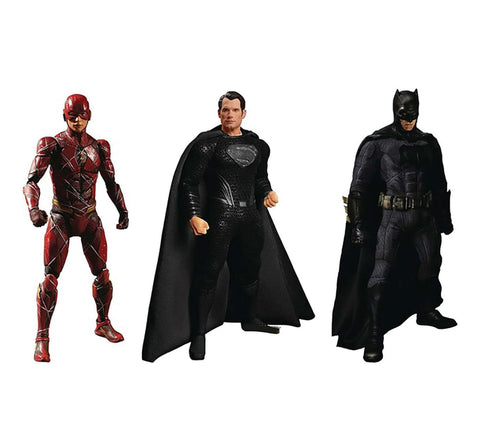 Deluxe Set Superman & Batman & The Flash Figuras De Acción Zack Snyder’s Justice League Mezco One:12 16 Cm