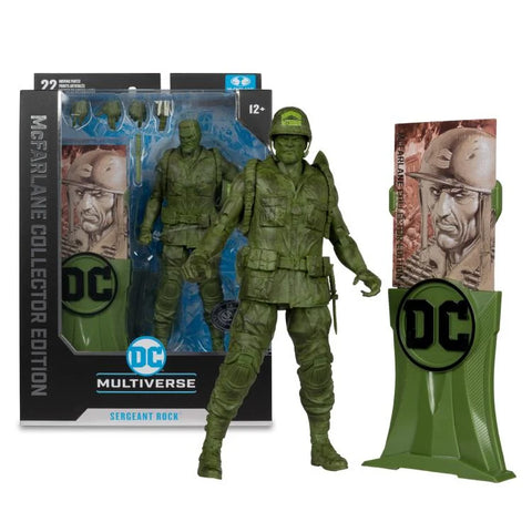 Sergeant Rock Platinum Figura De Acción DC Classic Mcfarlane Toys Collector 18 Cm