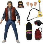 Marty McFly Skateboard & Guitar Figura De Acción Back To The Future Neca 16 Cm