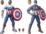 Capitán América Sam Wilson y Steve Rogers Two Pack Figura De Acción Avengers: Endgame - Falcon And The Winter Soldier Marvel Legends Hasbro 16 Cm